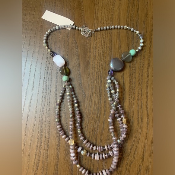 NWT PEYOTE BIRD X FREE SPIRIT GEUNINE GEMSTONE AND STERLING NECKLACE - Picture 3 of 4